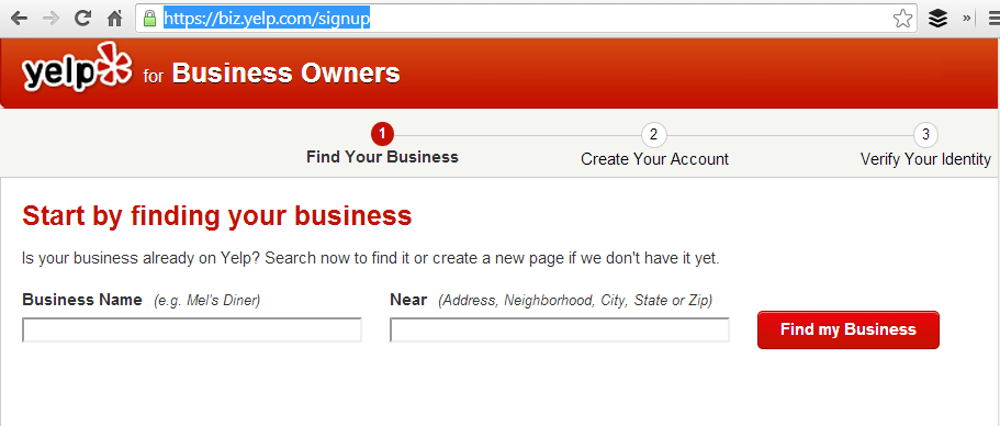 Yelp Business Listing