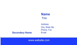 Staff Review Business Card - Blank