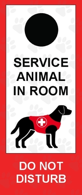 Service Dog Door Hangers - Red