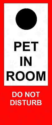 Pet In Room - Door Hangers - Red