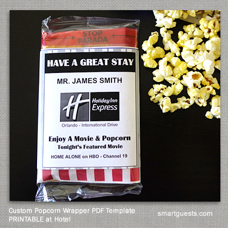 Custom Popcorn Wrapper Printable PDF Template