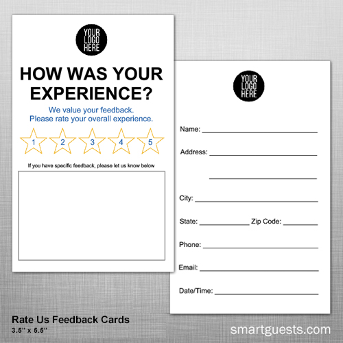 Rate Us Feedback Cards