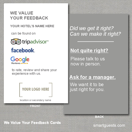 We Value Your Feedback Cards We Value Your Feedback Cards