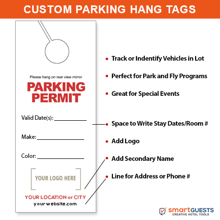 Parking Permit Mirror Hang Tags
