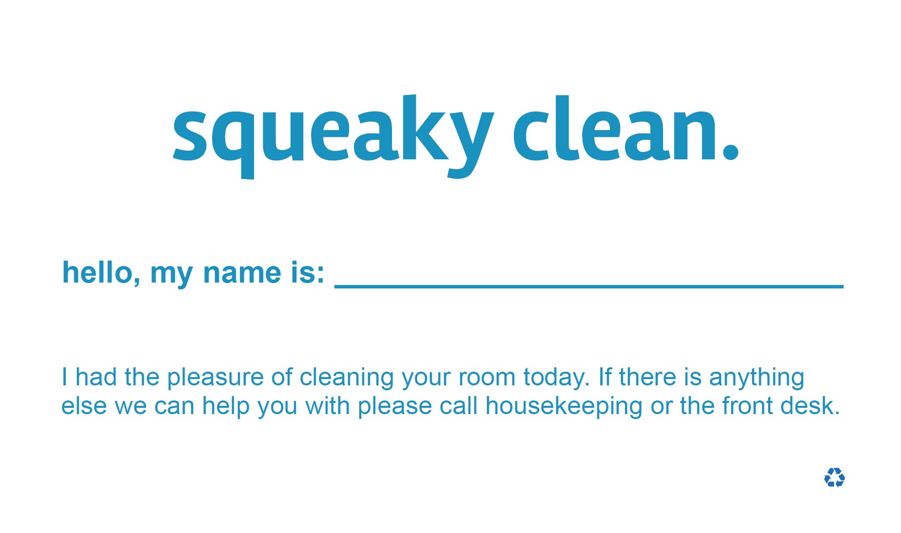 Housekeeping Squeaky Clean
