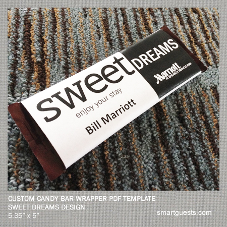 Customized Candy Wrappers Template from smartguests.com